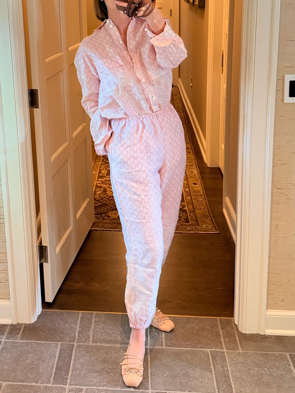 Zimmermann Pink Printed Pajama Set